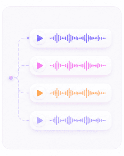 Multiple music outputs per upload per video