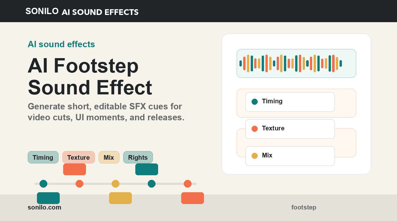 AI Footstep sound effect for video edits cover