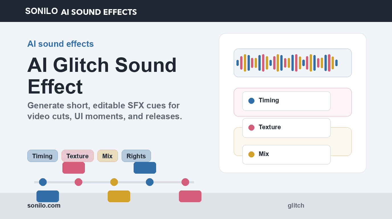 AI Glitch sound effect for video edits cover
