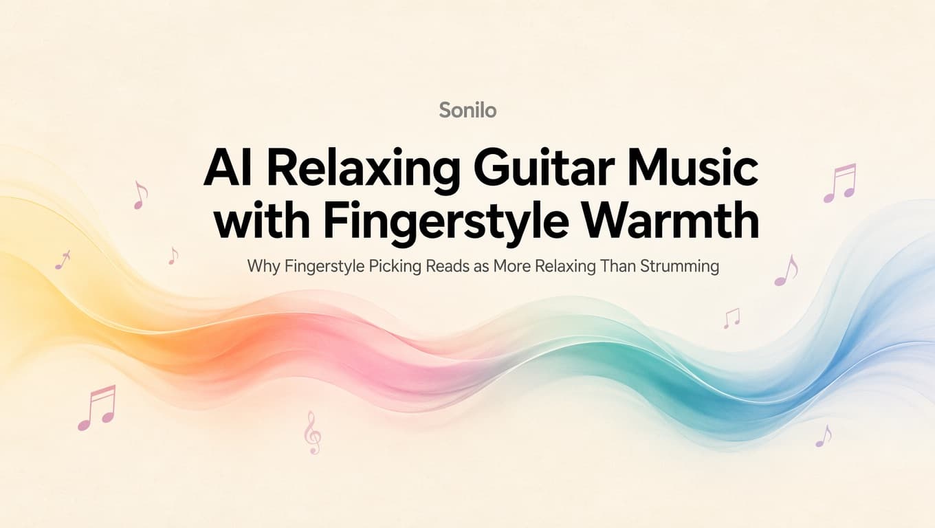 AI Relaxing Guitar Music with Fingerstyle Warmth cover illustration