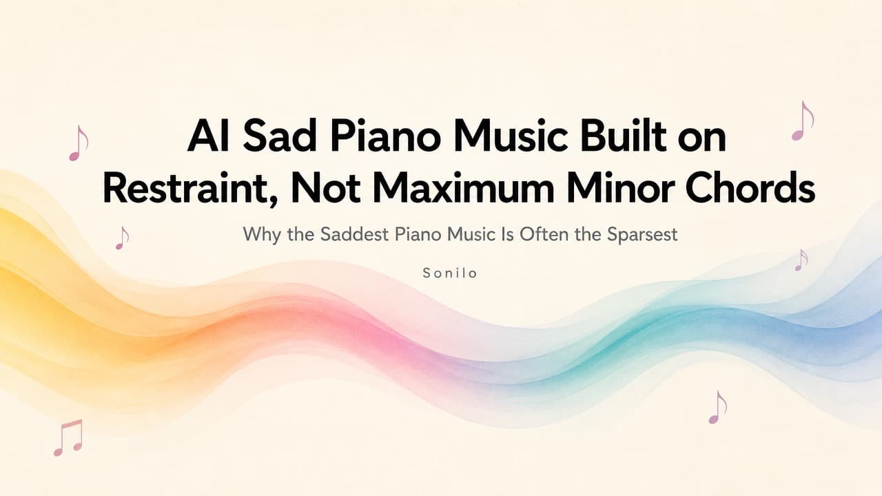 AI Sad Piano Music Built on Restraint, Not Maximum Minor Chords cover illustration
