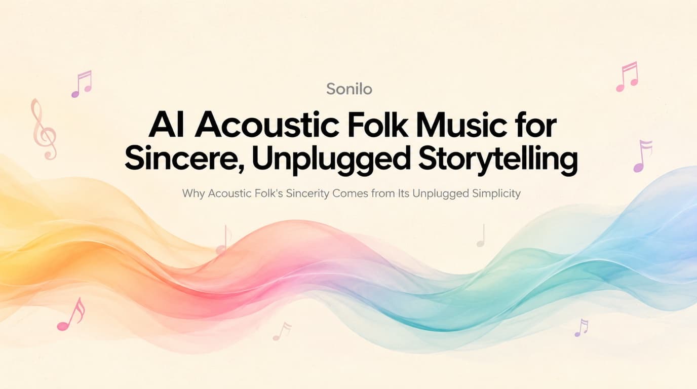 Generate AI Acoustic Folk Music for Unplugged Stories cover illustration