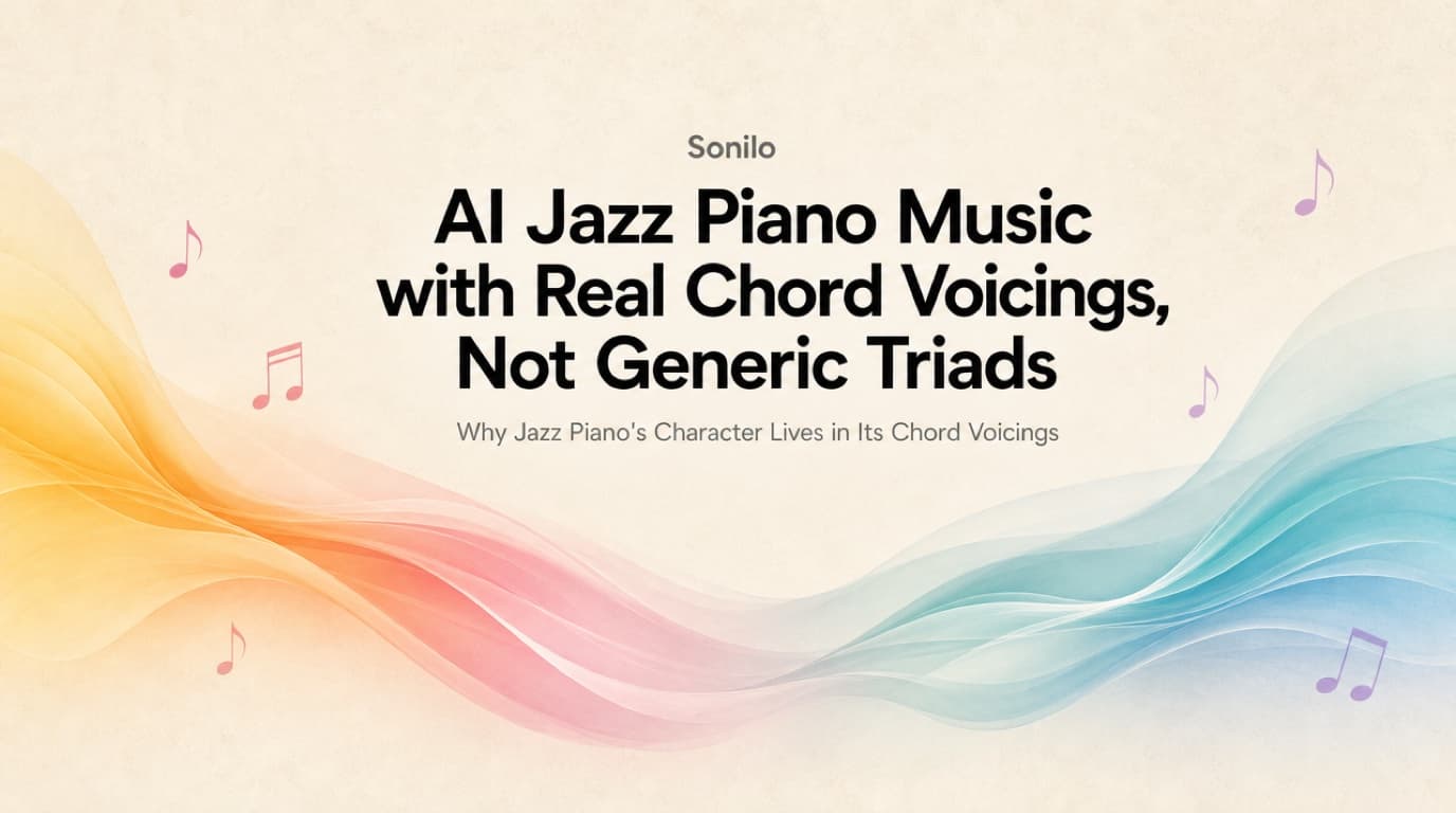 Generate AI Jazz Piano Music with Rich Voicing Prompts cover illustration