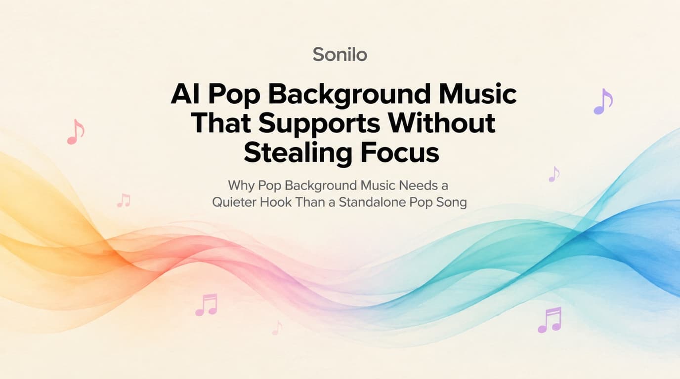 Generate AI Pop Background Music for Voice-Led Edits cover illustration