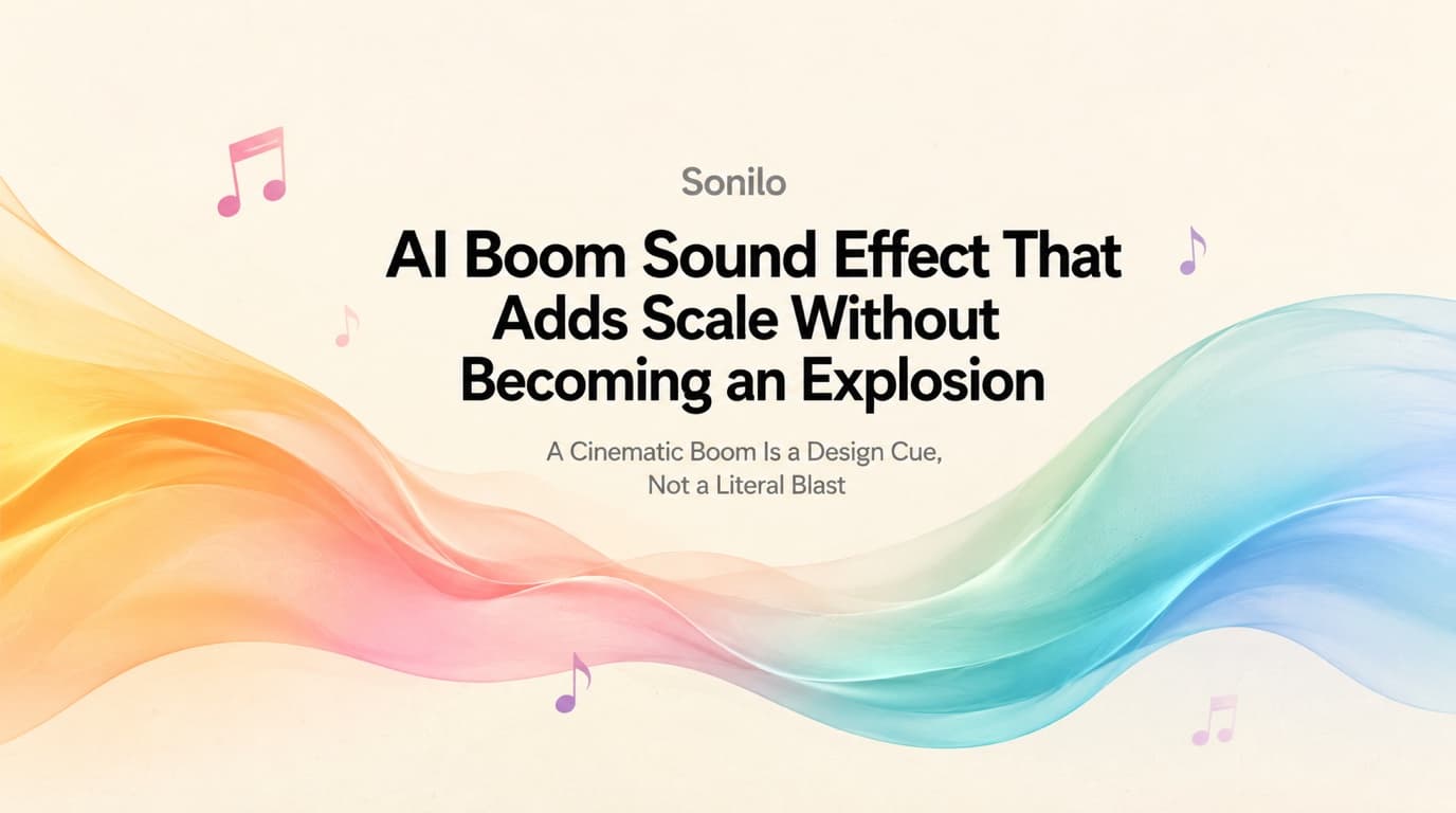 Generate an AI Boom Sound Effect for Title Cards and Reveals cover illustration