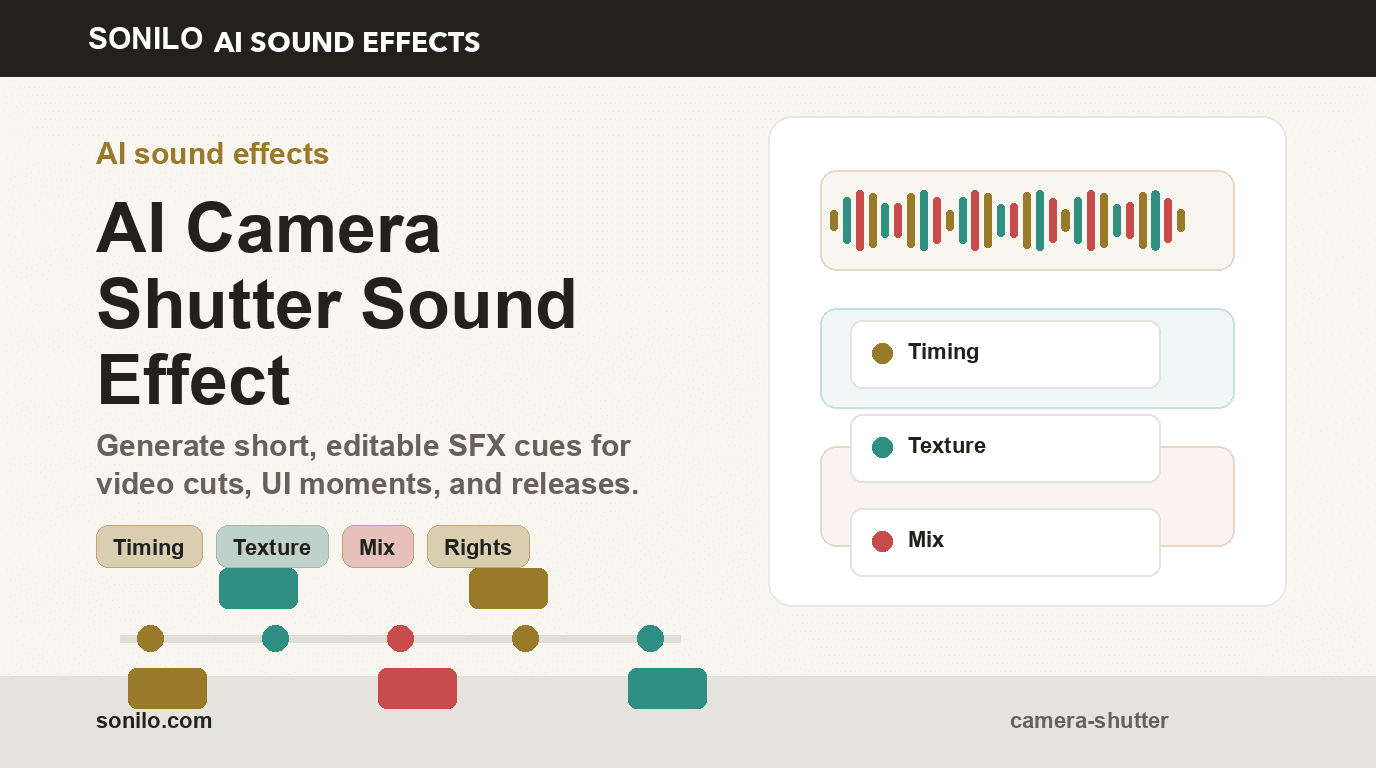 AI Camera Shutter sound effect for video edits cover