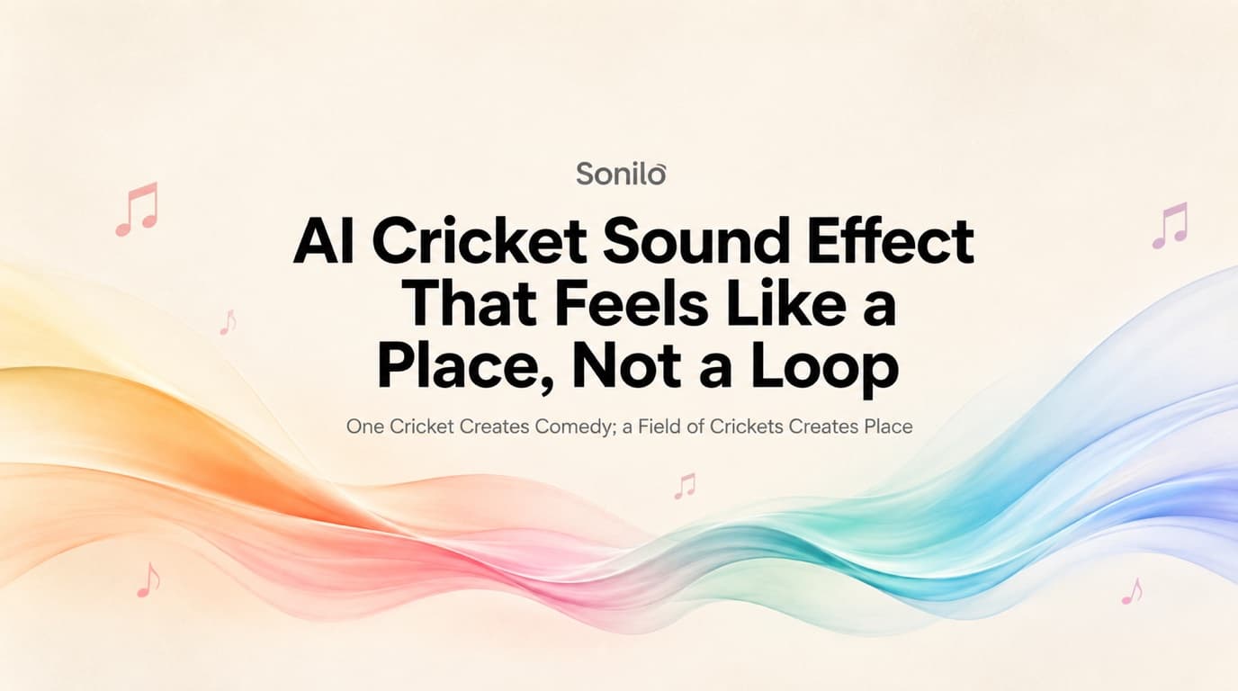 Generate an AI Cricket Sound Effect from Night-Ambience Directions cover illustration