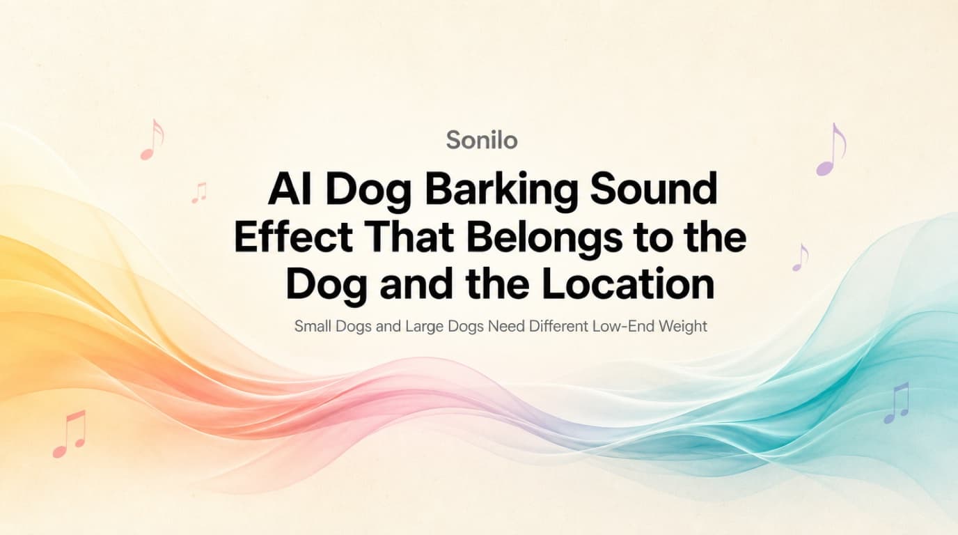 Generate an AI Dog Barking Sound Effect for the Scene cover illustration