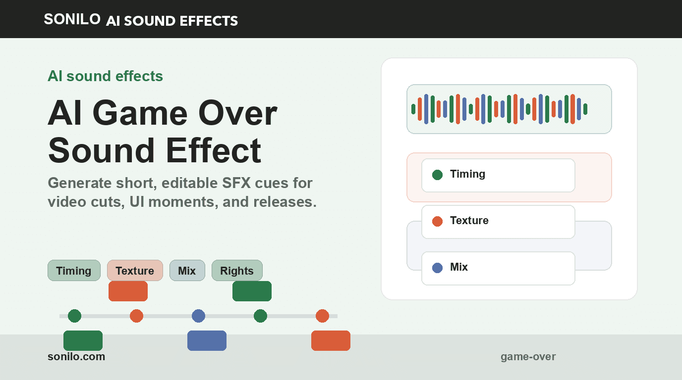 AI Game Over sound effect for video edits cover