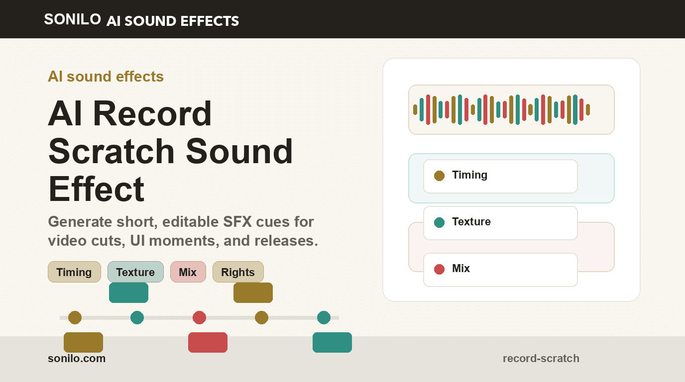 AI Record Scratch sound effect for video edits cover
