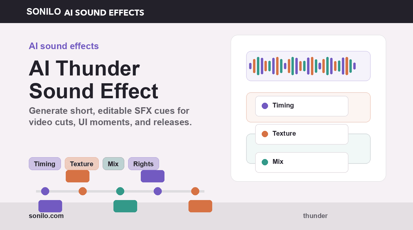 AI Thunder sound effect for video edits cover