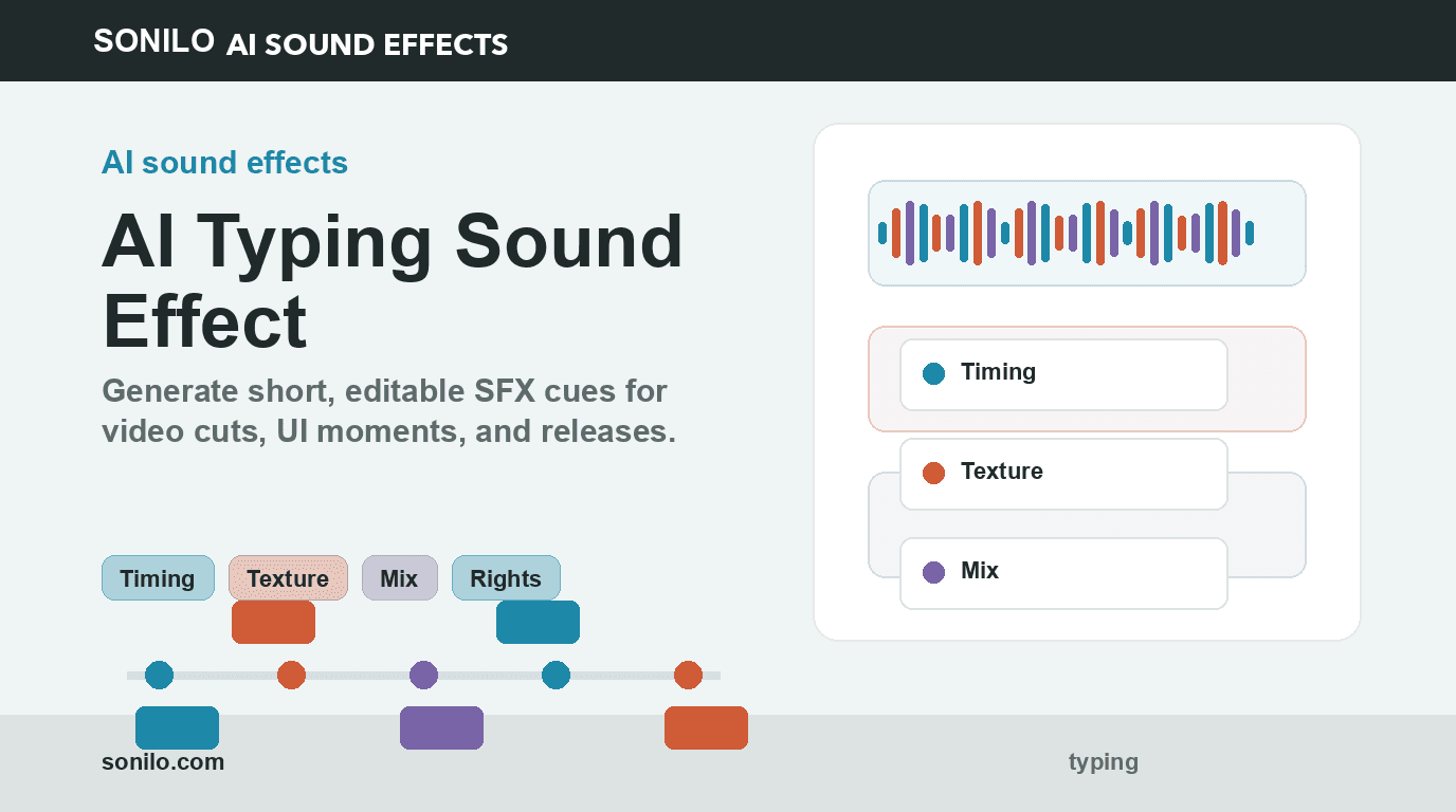 AI Typing sound effect for video edits cover