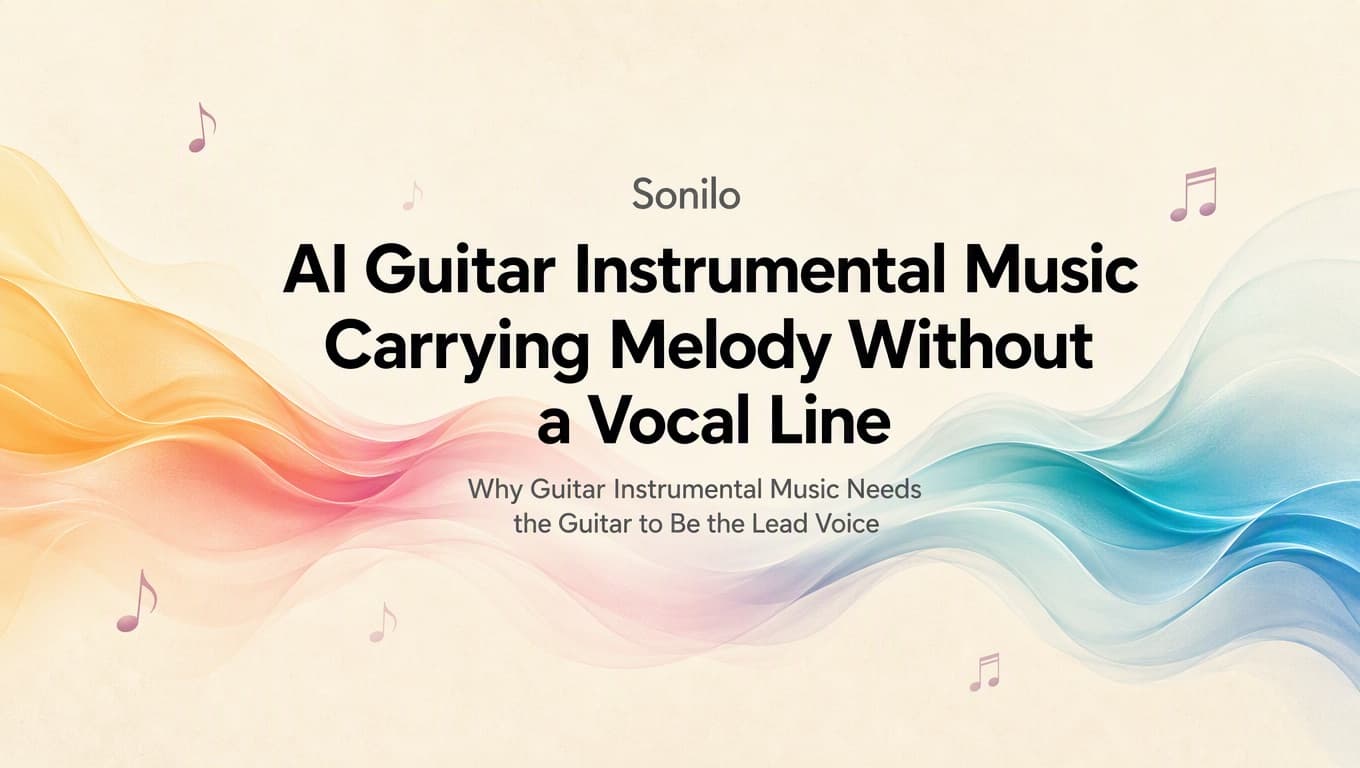 AI Guitar Instrumental Music Carrying Melody Without a Vocal Line cover illustration
