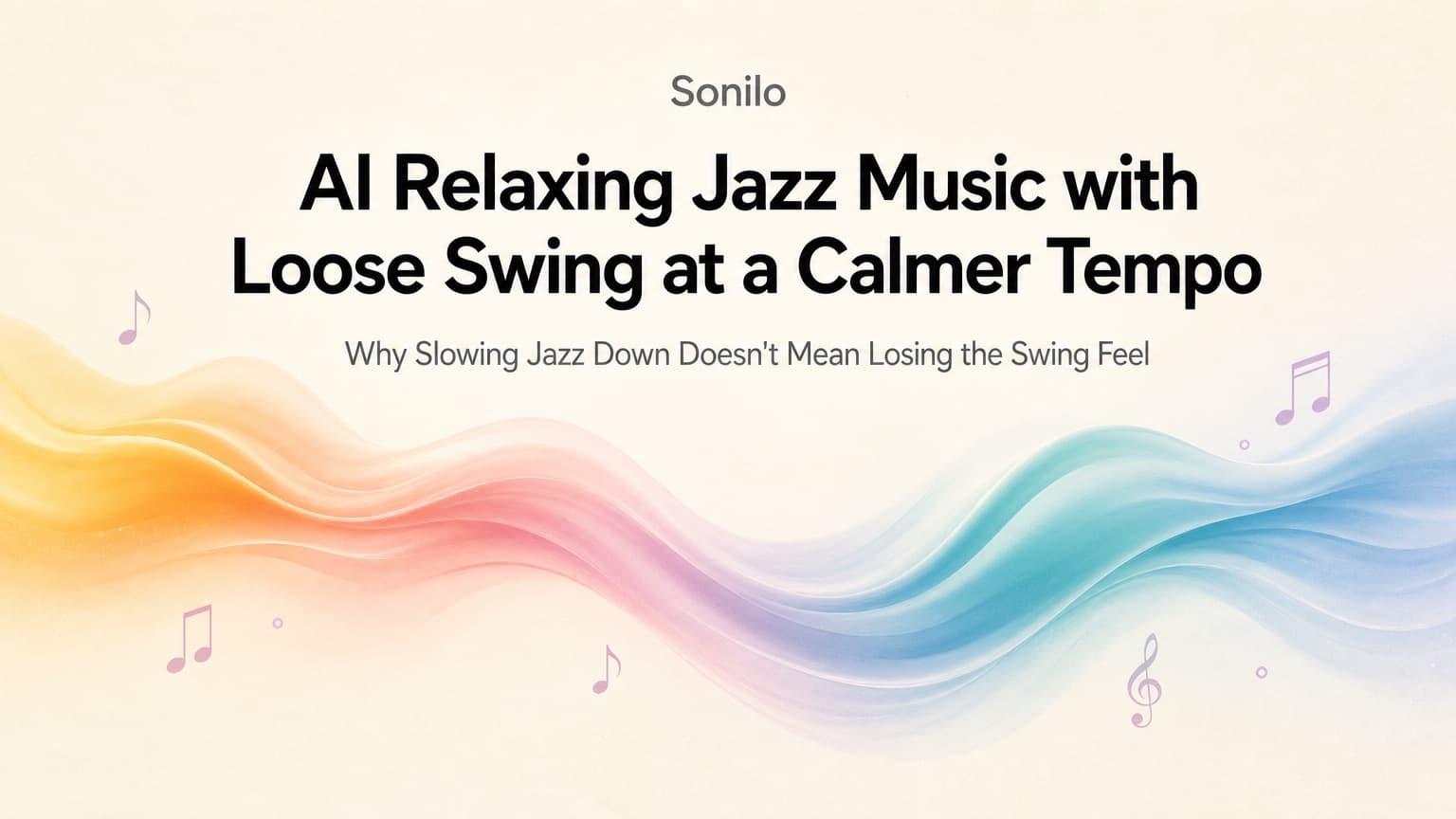 AI Relaxing Jazz Music with Loose Swing at a Calmer Tempo cover illustration
