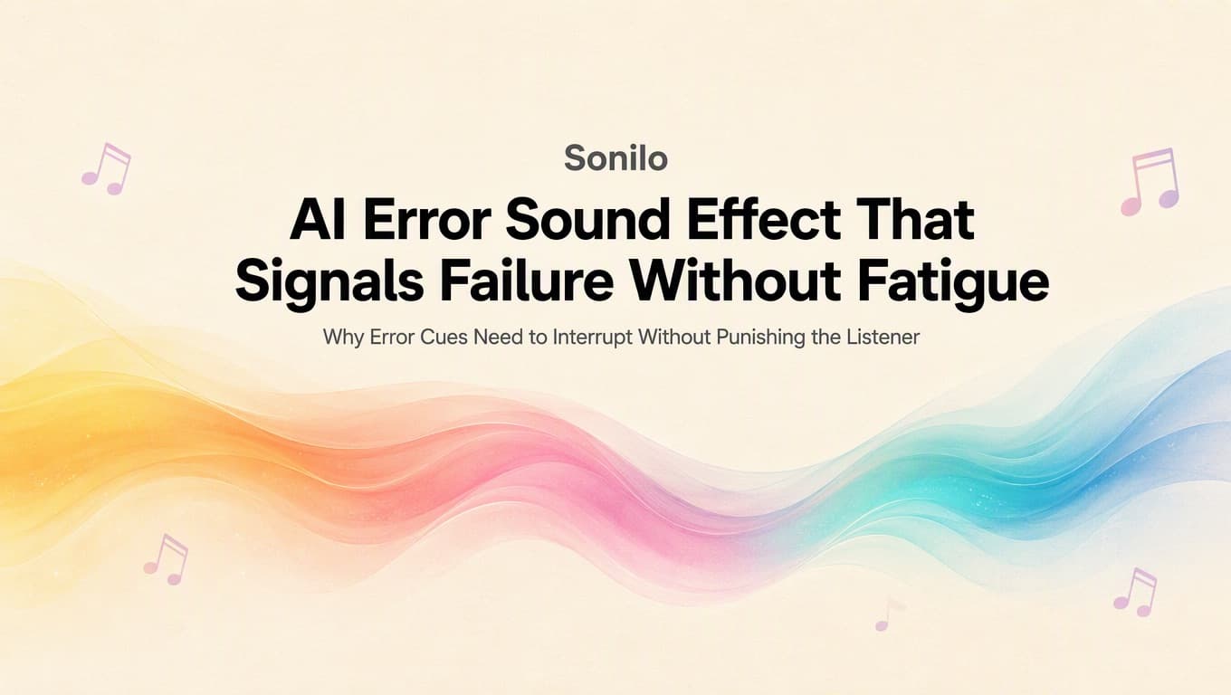 AI Error Sound Effect That Signals Failure Without Fatigue cover illustration
