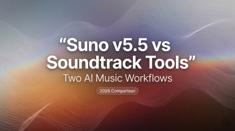 2026 guide comparing Suno v5.5 with other AI tools when using suno for video soundtrack.