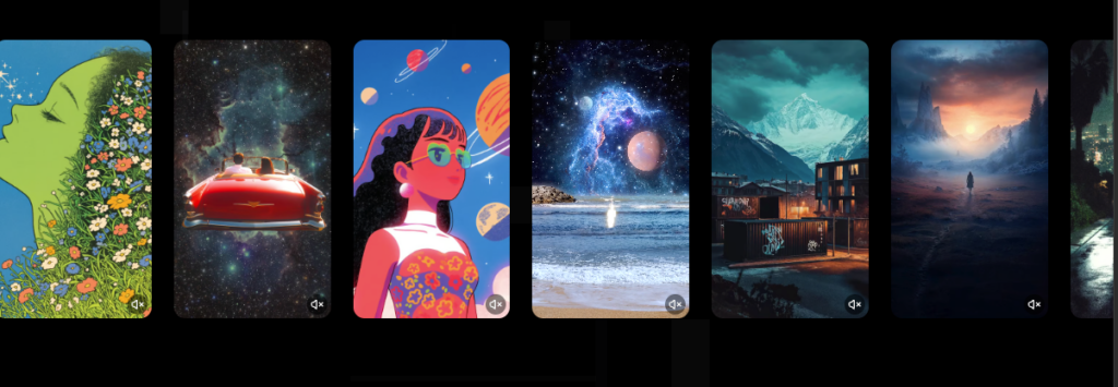 Colorful AI-generated album covers and tracks used as visual examples in the lyria 3 pro vs udio comparison.