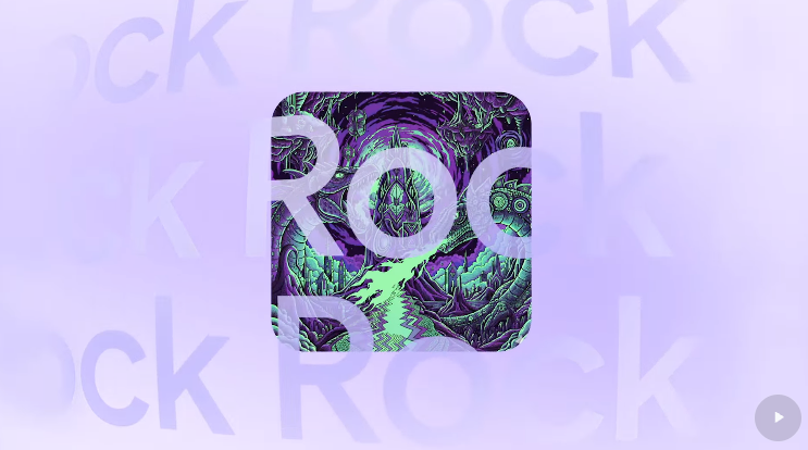 Abstract album artwork generated by using specific rock genre lyria 3 pro prompts to create custom background music tracks.