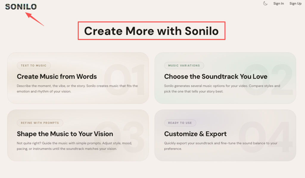 Explore Sonilo features like text-to-music and variations, making it an excellent Lyria 3 Pro alternative for videos.