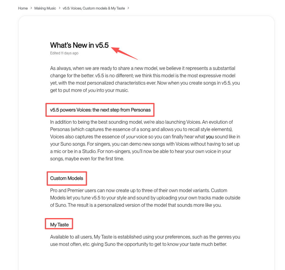 Overview of Suno v5.5 new features like custom models, enhancing your suno for video soundtrack.