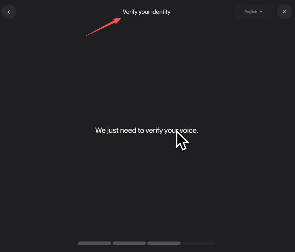 Security screen prompting users to verify their identity before finalizing their personalized custom suno v5.5 voices setup.